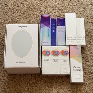 Droplette Skincare Set with Serums and Micro-Infuser Bundle